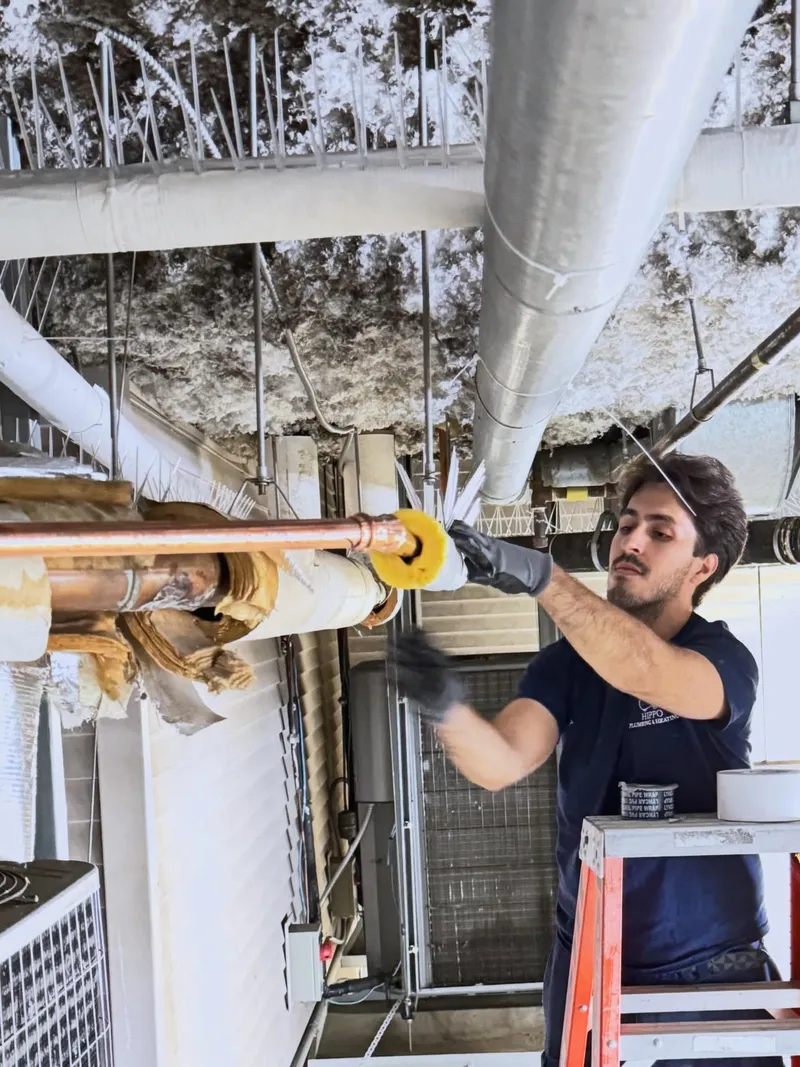Domestic hot water recirculation repipe